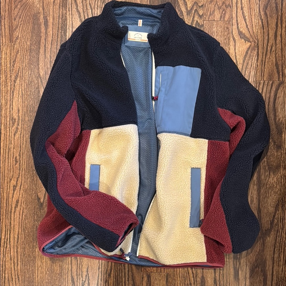 Marine Layer Colorblock Fleece XL Men's Zip Up